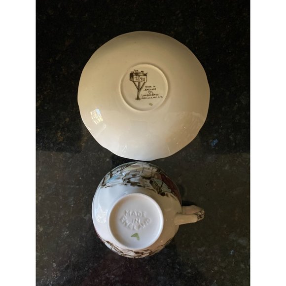 Johnson Bros "The Friendly Village" Cup and Saucer, The Ice House, England - Picture 8 of 8